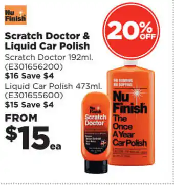 Repco Nu Finish Scratch Doctor & Liquid Car polish offer
