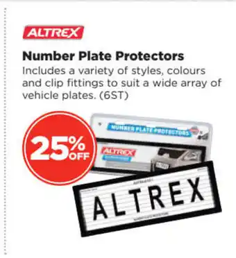 Altrex Number Plate Protectors