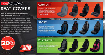 Repco Seat covers offer