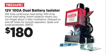 Repco Redarc 12V 100A Dual Battery Isolator offer