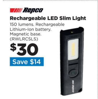Repco Rechargeable LED Slim Light offer