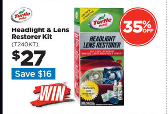 Repco Turtle wax Headlight & Lens Restorer Kit offer