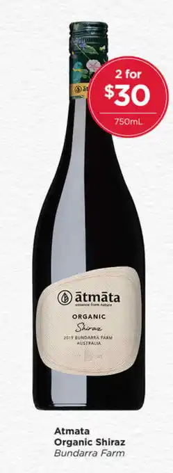 Porters Atmata Organic Shiraz 750 ml offer