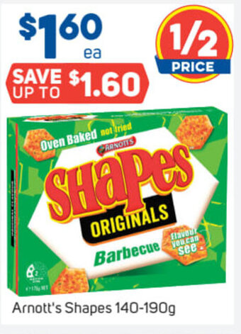 Foodland Arnott's Shapes 140-190g offer