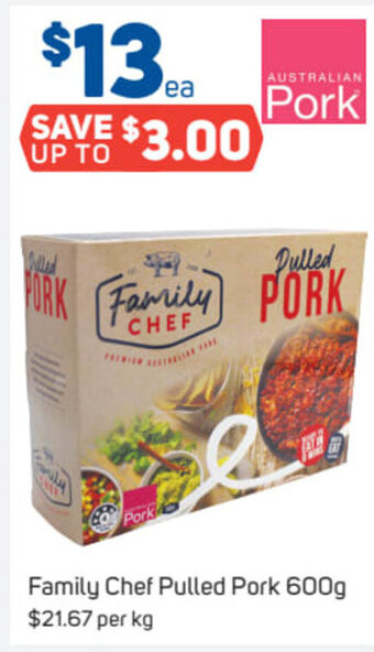 Foodland Family Chef Pulled Pork 600g offer