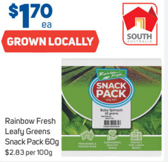 Foodland Rainbow Fresh Leafy Greens Snack Pack 60g offer