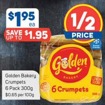 Golden Bakery Crumpets 6 Pack 300g
