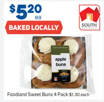 Foodland Sweet Buns 4 Pack offer