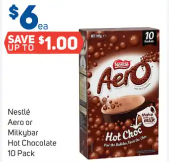 Foodland Nestle Aero or Milkybar Hot Chocolate 10 Pack offer