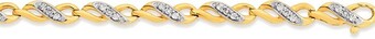 Prouds 9ct Gold Diamond Infinity Link Bracelet offer
