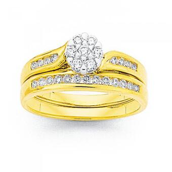 Prouds 18ct Gold Diamond Bridal Ring Set offer
