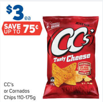 Foodland CC's or Cornados Chips 110-175g offer