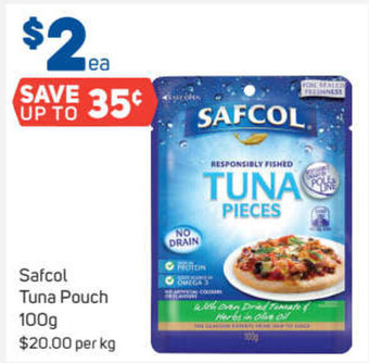 Foodland Safcol Tuna Pouch 100g offer