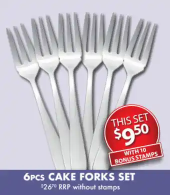 Foodland Charterhouse 6pcs Cake Forks Set offer