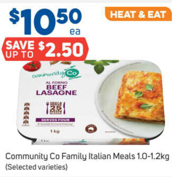 Foodland Community Co Family Italian Meals 1.0-1.2kg offer