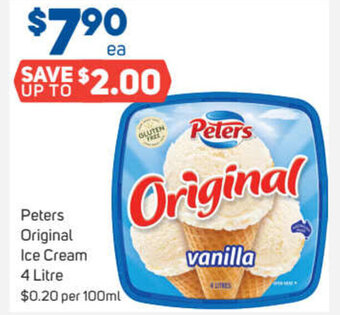 Foodland Peters Original Ice Cream 4 Litre offer