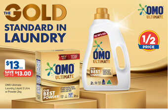 Foodland Omo Ultimate Laundry Liquid 2 Litre or Powder 2kg offer