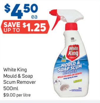 Foodland White King Mould & Soap Scum Remover 500ml offer