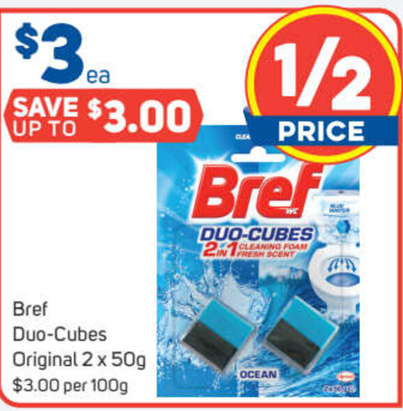 Bref DuoCubes Original 2 x 50g offer at Foodland