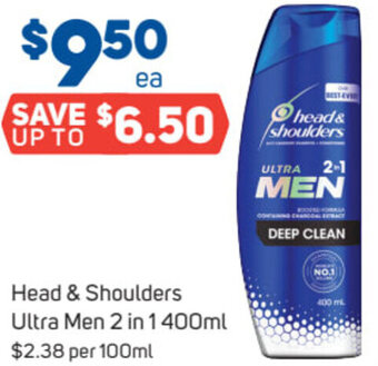 Foodland Head & Shoulders Ultra Men 2 in 1 400ml offer