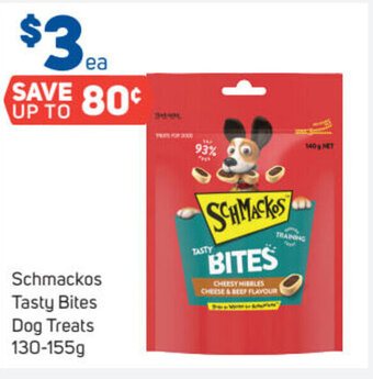 Foodland Schmackos Tasty Bites Dog Treats 130-155g offer