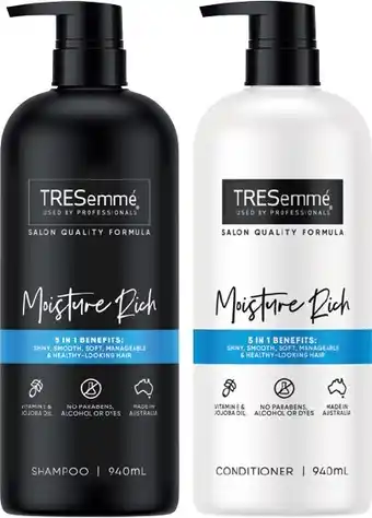 IGA TRESemmé Shampoo or Conditioner 940mL Selected Varieties offer