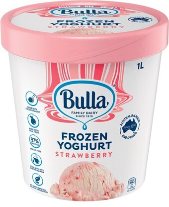 IGA Bulla Mango or Strawberry Frozen Yoghurt 1 Litre offer