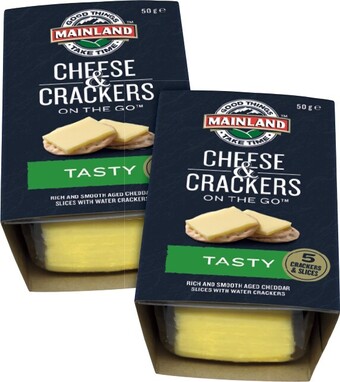 IGA Mainland On the Go Cheese & Crackers 50g Selected Varieties offer