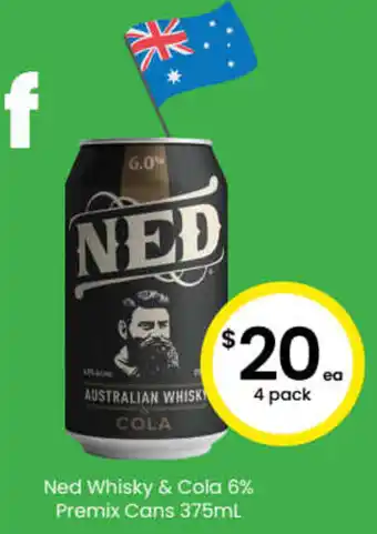 Ned Whisky & Cola 6% Premix Cans 375 ml