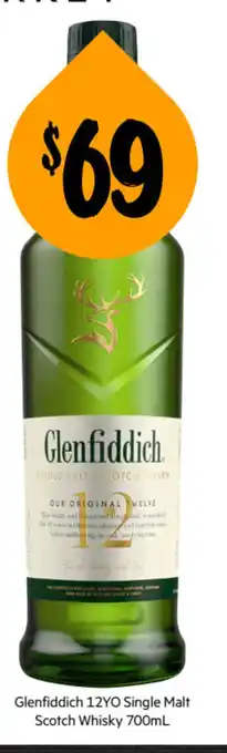 First Choice Liquor Glenfiddich 12YO Single Malt Scotch Whiskey 700 ml offer