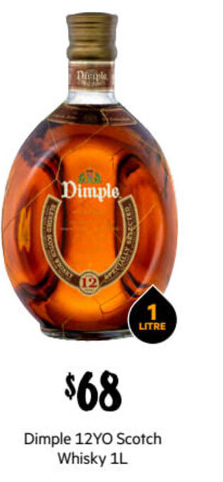 Dimple 12YO Scotch Whisky 1L