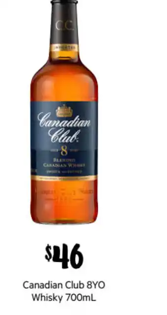 Canadian Club 8YO Whisky 700 ml