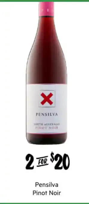 First Choice Liquor Pensilva Pinot Noir offer