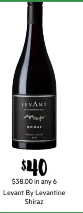First Choice Liquor Levant By Levantine Shiraz offer