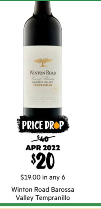 Winton Road Barossa Valley Tempranillo