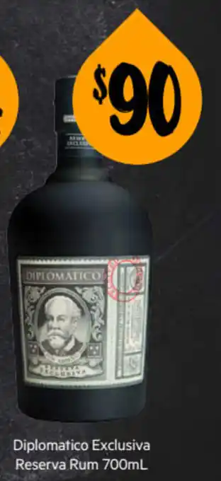 First Choice Liquor Diplomatico Exclusiva Reserve Rum 700 ml offer