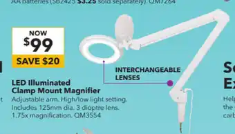 Jaycar Electronics LED Illuminated Clamp Mount Magnifier offer