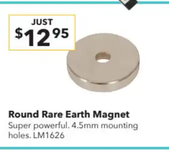 Jaycar Electronics Round Rare Earth Magnet offer