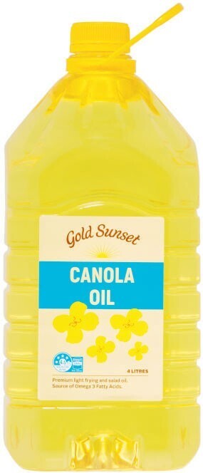 Coles Gold Sunset Canola or Vegetable Oil 4 Litre offer
