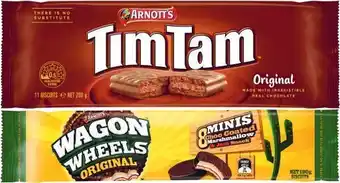 Coles Arnott’s Tim Tam, Mint Slice or Wagon Wheel Biscuits 160g-200g offer