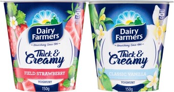 Coles Dairy Farmers Thick & Creamy Yoghurt 150g offer