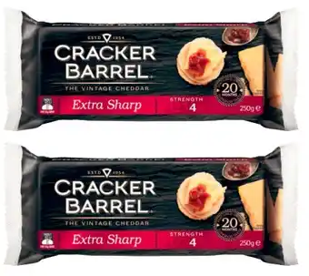 Coles Cracker Barrel Cheese Block Extra Sharp Vintage 250g offer