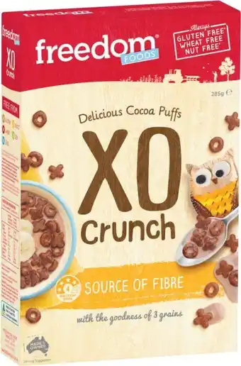 Coles Freedom Foods XO Crunch 245g-285g offer