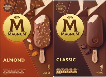 Coles Streets Magnum Sticks 4 Pack-6 Pack offer