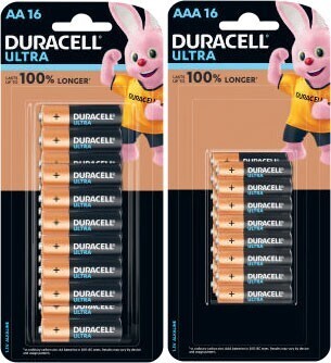 Coles Duracell Ultra AA or AAA 16 Pack offer