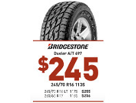 Bob Jane T-Marts Tyre - Bridgestone Dueler A/T 697 offer