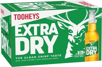 Coles Tooheys Extra Dry Bottles 24x345mL offer