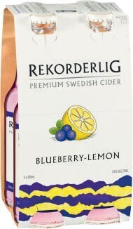 Coles Rekorderlig Blueberry Lemon Cider Bottles 4x330mL offer