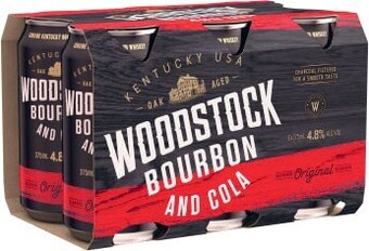 Coles Woodstock 4.8% Bourbon & Cola Cans 6x375mL offer