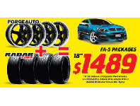 Bob Jane T-Marts 18" Wheel - Forgeauto FA-5 & Radar Tyres Packages offer